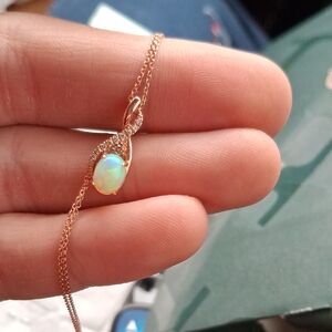 Levian Opal and Diamond Gold Necklace